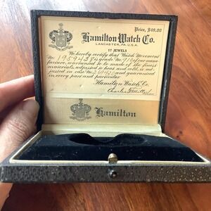 Circa 1920s Pocket Watch Case Antique Hamilton Watch Box